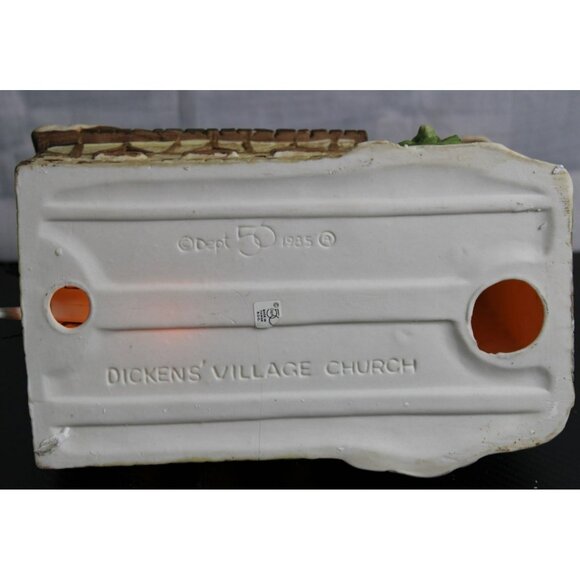 "Shops of Dickens' Village Church Building" Dept. 56 - Porcelain Hand Painted - Picture 7 of 7